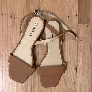 Size 10 brown sandals (never worn)